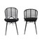 Baxton Studio Brenna Modern Bohemian Black Finished Rattan and Metal 2-Piece Dining Chair Set, PR 231-2PC-12827-ZORO - alternate 4